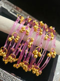 Pink Plastic Kashmiri Bangles