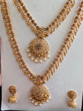Parure Indienne Dorée – Double Collier & Jhumkas