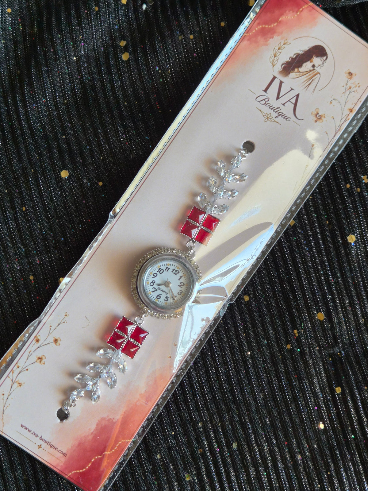 Montre Bijou Rouge & Argentée