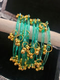 Green Plastic Kashmiri bangles
