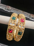 Kundan Bangles Rouge & Vert ✨