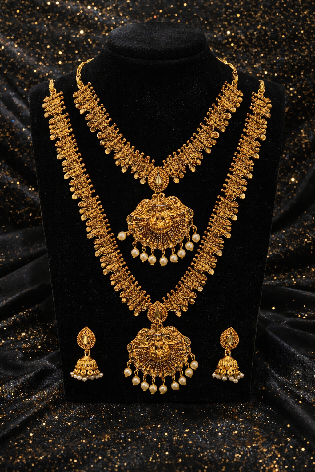 Lakshmi Double Necklace Set