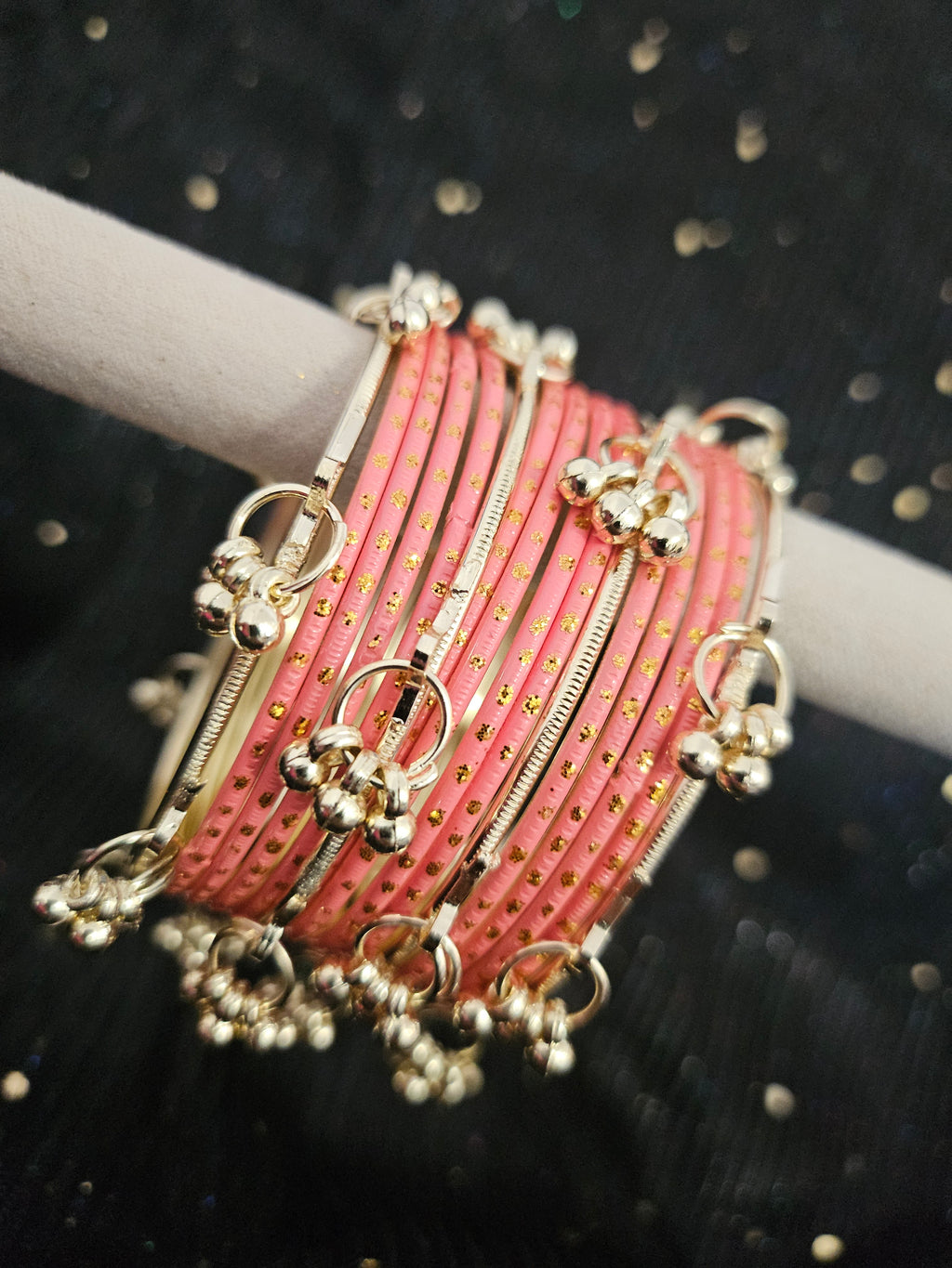 Salmon Pink Kashmiri Bangles