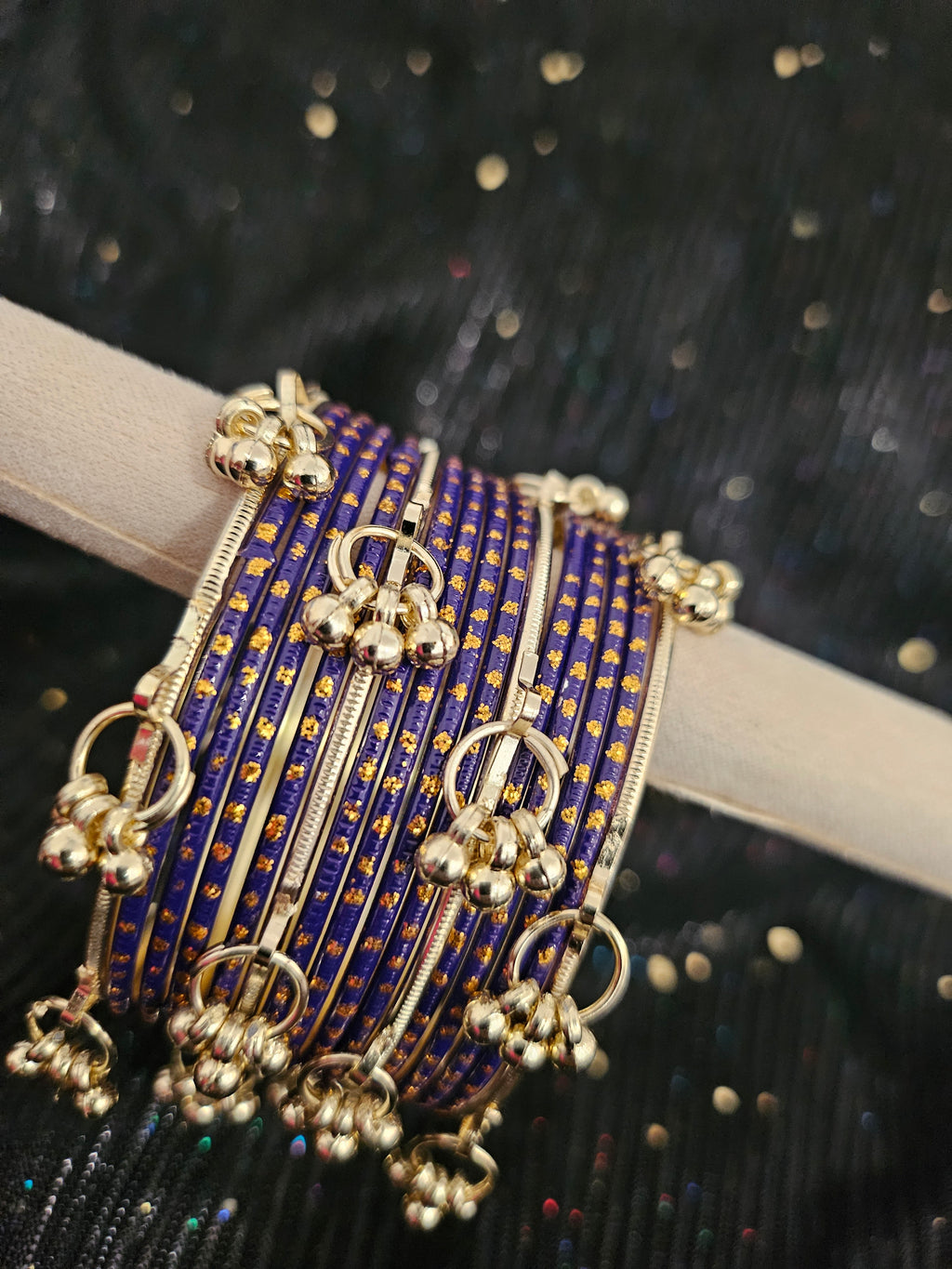 Navy Blue Kashmiri Bangles