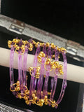 Purple Plastic Kashmiri Bangles