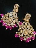 Boucles d'Oreilles Kundan Élégance Royale – Disponible en 5 Coloris