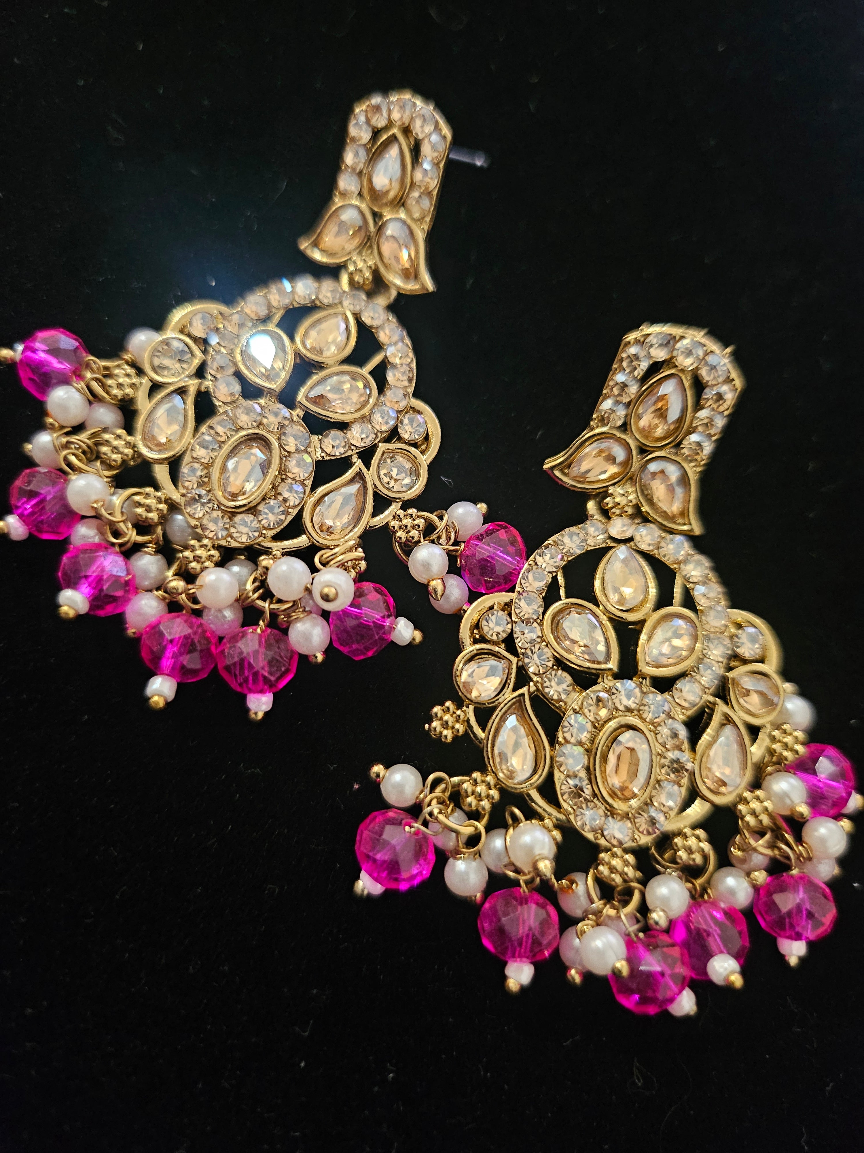 Boucles d'Oreilles Kundan Élégance Royale – Disponible en 5 Coloris