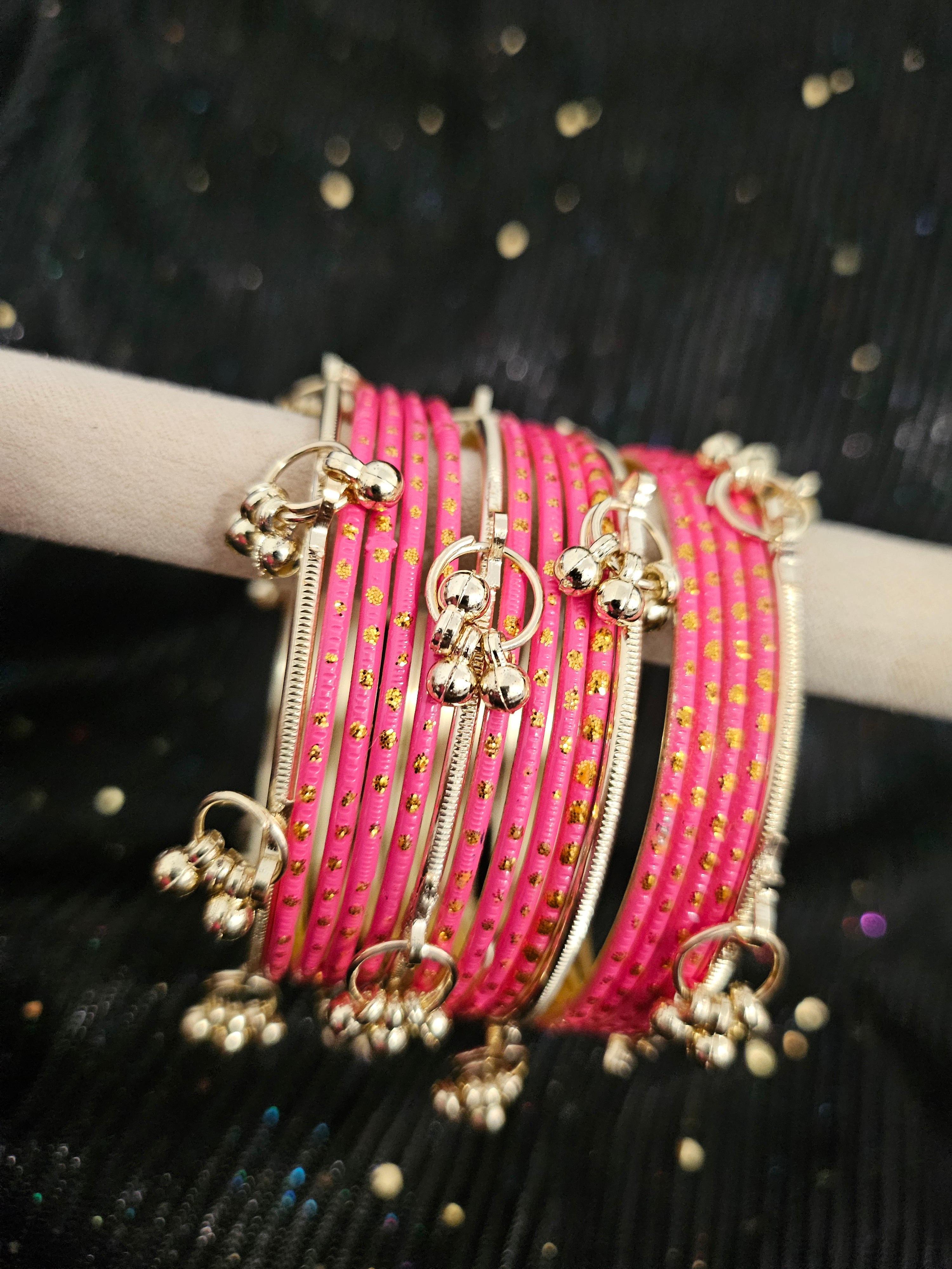 Hot pink Kashmiri Bangles