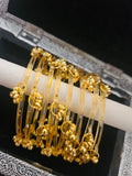 Yellow Plastic Kashmiri Bangles