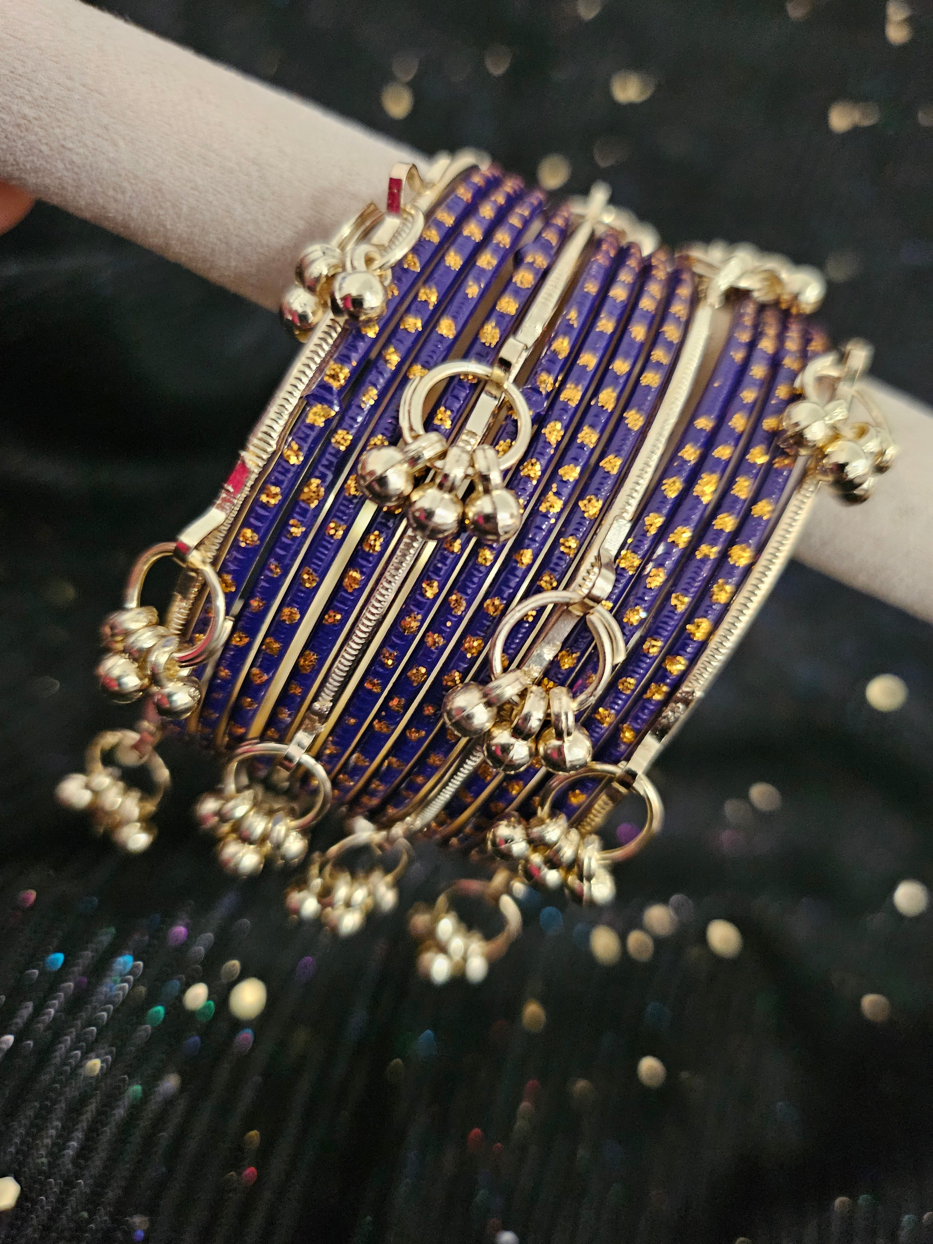 Navy Blue Kashmiri Bangles